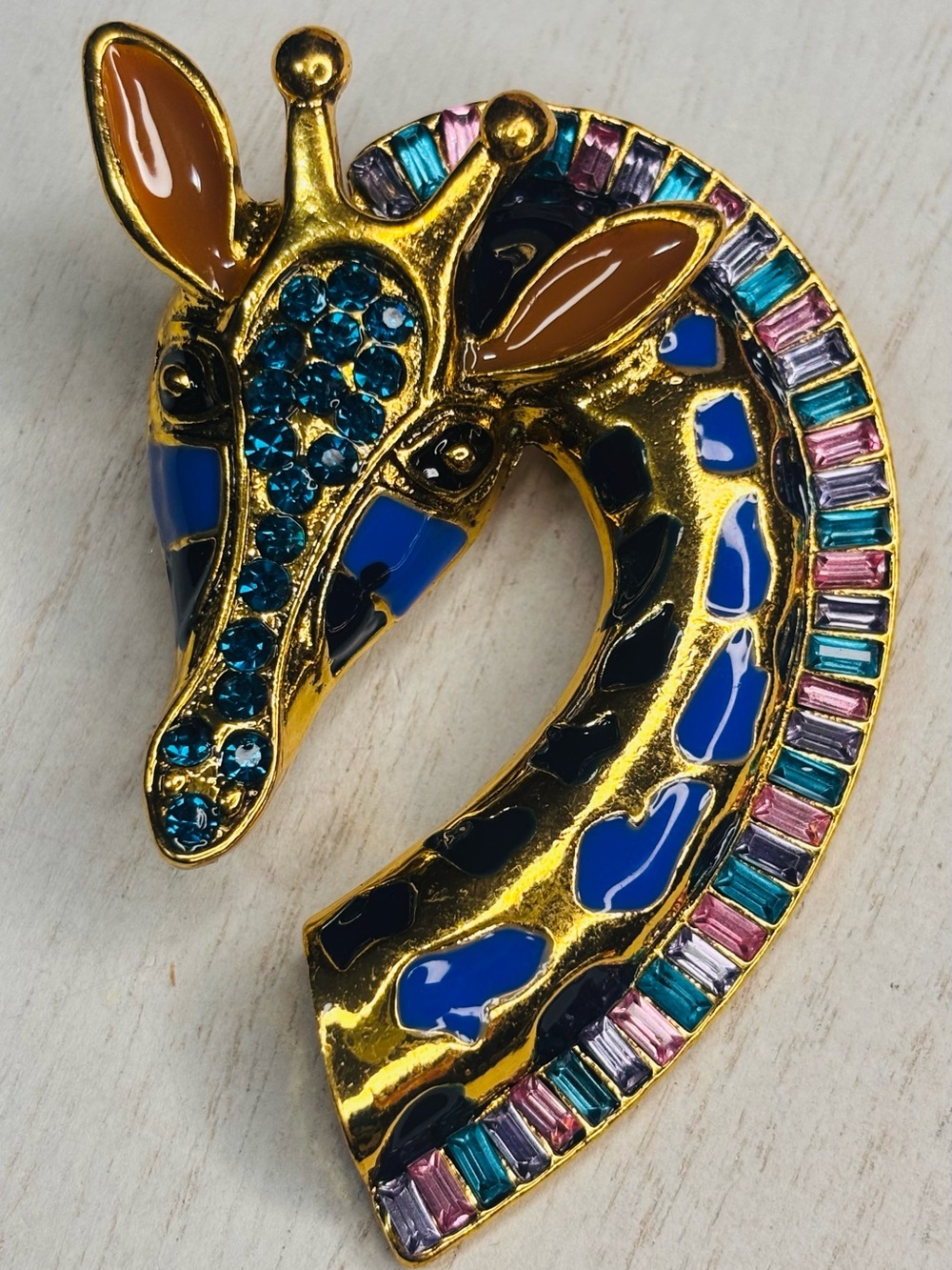 Colorful Abstract Giraffe Brooch Pin